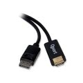 QPORT 1.8m DP(M) to HDMI(M) Çevirici Kablo Q-DPH