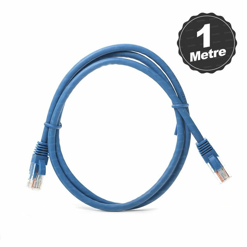 DARK DK-CB-NT6U100BU Cat6 1m UTP Awg 24/7 Bakır Mavi Patch Network Kablosu