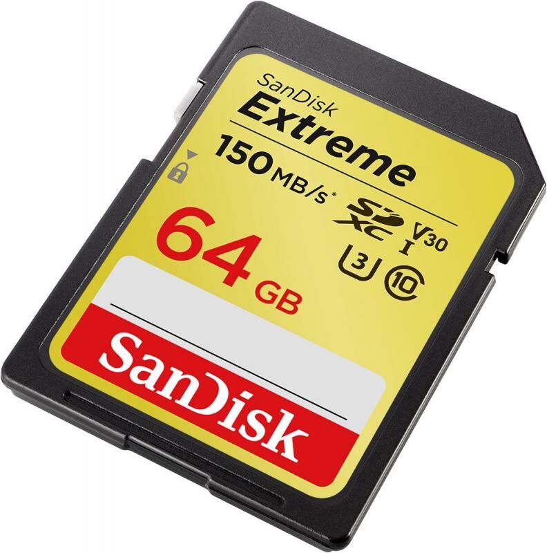 SANDISK SDSDXV6-064G-GNCIN 64 GB Extreme SDHC 150 MB Class 10UHS I SD-MMC Kart