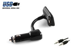 S-LINK SD/USB Destekli + 2.1A USB Şarj Portlu FM Transmitter SL-FM65