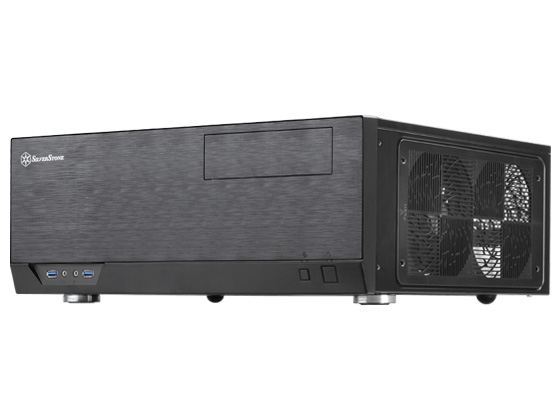 SILVERSTON Penceresiz Midi Tower Powersız Siyah Kasa