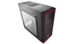 DEEPCOOL TESSERACT SW RD Siyah+Kırmızı Kasa 1xUSB 2.0, 1xUSB 3.0, 1xAudio, 1xMic, TESSERACT-SW-RD