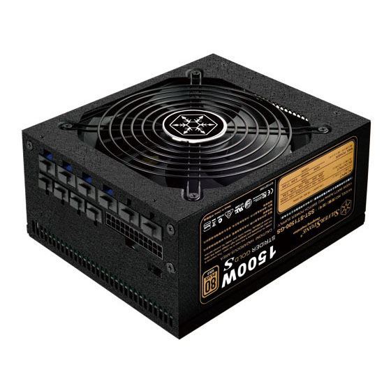 SILVERSTON 1500W Kutulu 13cm Fan 80+Gold 16xSata 6xIDE Güç Kaynağı SST-ST1500-GS