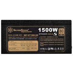 SILVERSTON 1500W Kutulu 13cm Fan 80+Gold 16xSata 6xIDE Güç Kaynağı SST-ST1500-GS