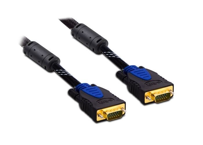 S-LINK 3m İki Ucu Erkek Altın Uçlu Kılıflı VGA Görüntü Kablosu SLX-901