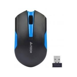 A4 TECH G3-200NMAVI Kablosuz Optik V-Track 1000DPI Siyah Mavi Mouse
