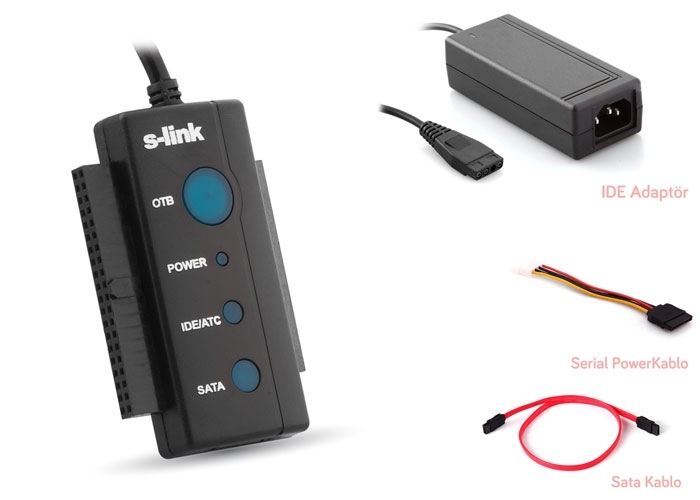 S-LINK USB2.0 Sata + IDE Data Kablosu SL-SATA35