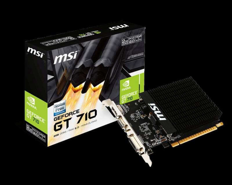 MSI GT710 2GB 64B DDR3 VGA,DVI,HDMI LP Nvidia Ekran Kartı GT710-2GD3H-LP