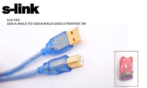 S-LINK 7m USB2.0 Yazıcı Kablosu SLX-330