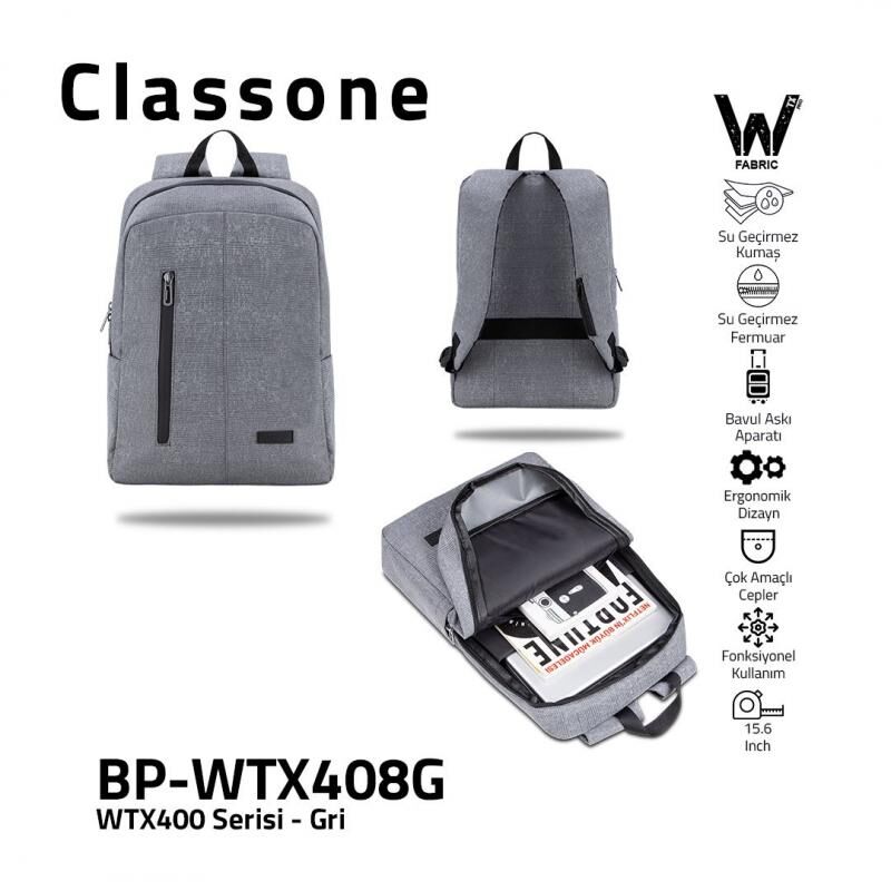 CLASSONE BP-WTX408G 15.6'' Sırt ÇNT GRİ
