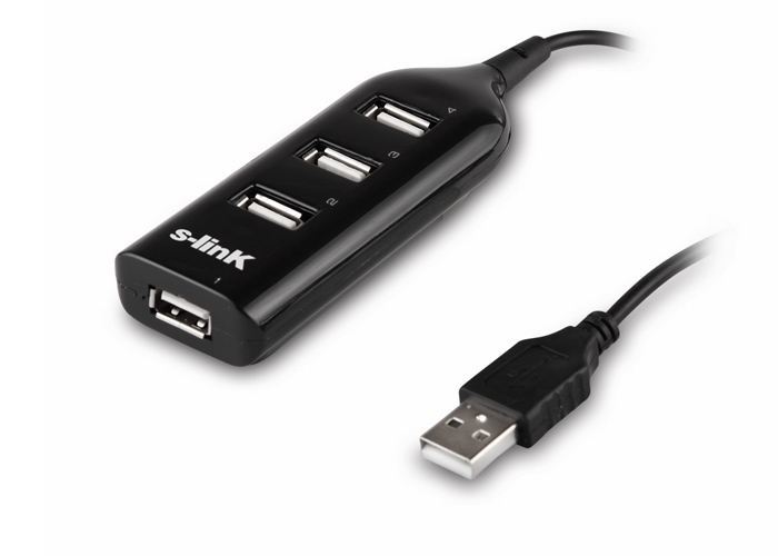 S-LINK 4 Port Usb 2.0 Siyah Usb Hub SL-490