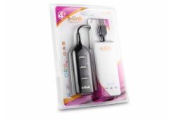 S-LINK 4 Port Usb 2.0 Siyah Usb Hub SL-490