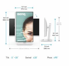 BENQ GW2790QT 27'' IPS 2K QHD USB-C USB-A HDMI DP Daisy Chain Pivot Eye Care Beyaz Mon