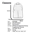 CLASSONE BP-WTX506GT 15.6'' Sırt ÇNT GRİ-TURUNCU