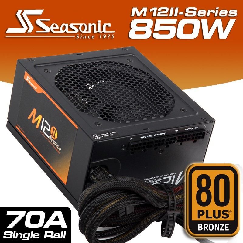 SEASONIC 850W 12cm Fan 80+Plus Bronze Modüler Kablolu Gaming Güç Kaynağı