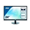 AOC M2470SWH 23,6'',1920x1080,5ms,60 Hz,VGA-2xHDMI,MVA,Multimedya Siyah Monitör
