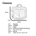 CLASSONE VP3000 Taranto  15.6 inch Su geçirmez kumaş Laptop Notebook Çantası
