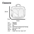 CLASSONE VP3004 Taranto  15.6 ,inch Su geçirmez kumaş ,Laptop,Notebook Çantası-Gri