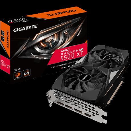 GIGABYTE GV-R55XTOC-4GD AMD RX5500XT 4G 128 Bit GDDR6 3DP 1HDMI Ekran Kartı