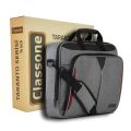 CLASSONE VP3404 Taranto  14'' Su Geçirmez Kumaş, Notebook, Laptop El  Çantası-Gri