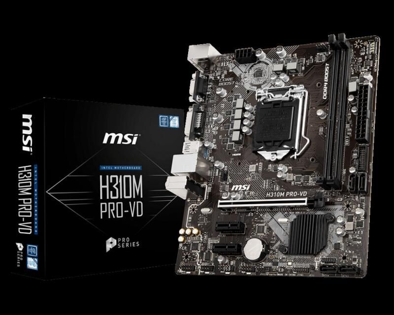 MSI Intel H310 1151 DDR4 2666MHz VGA,DVI Anakart