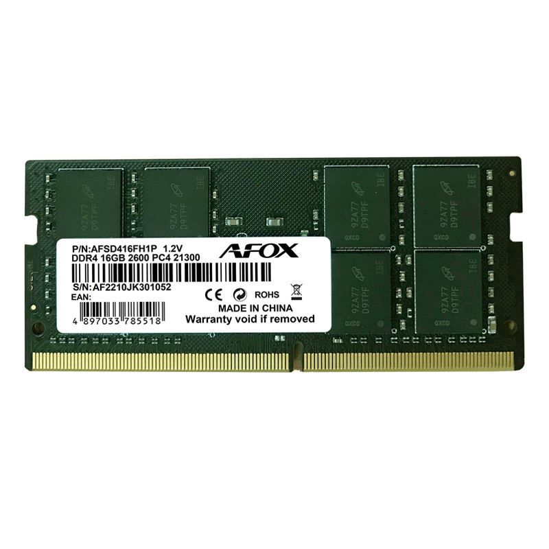 AFOX AFSD416FH1P DDR4 16GB 2666MHZSODIMM