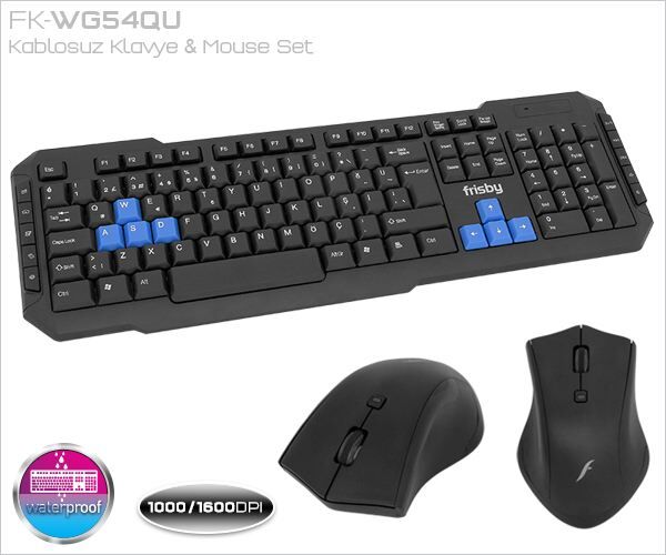 FRISBY Kablosuz Klavye,Mouse Set