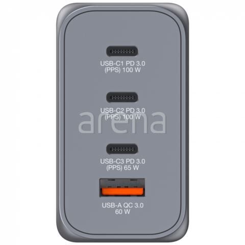 VERBATIM 32204 GNC-200 GaN Charger 200W 2xUSB-C PD 100W / 1 x USB-C PD 65W/ 1 x USB