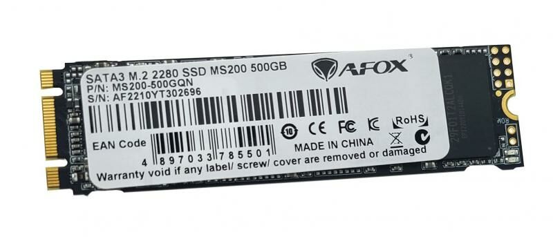 AFOX MS200-500GQN SSD 500GB M.2 2280 SATA3 3D QLC