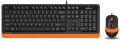 A4 TECH F1010-TURUNCU F1010 Kablolu Q TR Multimedya Klavye Mouse Set