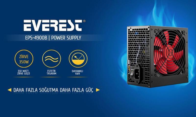 EVEREST 300W Kutulu 12cm Fan 3xSATA 3xIDE Güç Kaynağı EPS-4900B