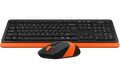 A4 TECH FG1010-TURUNCU FG1010 Kablosuz Q TR Multimedya Klavye Mouse Set