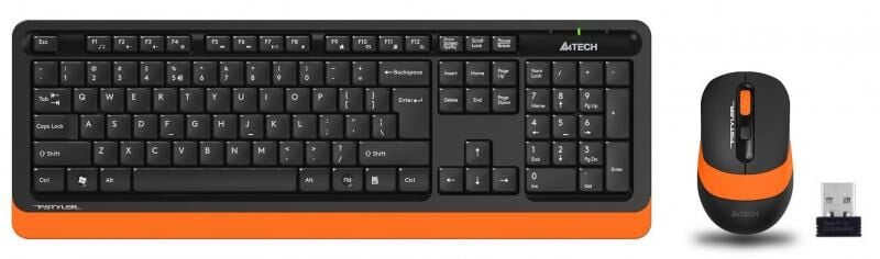 A4 TECH FG1010-TURUNCU FG1010 Kablosuz Q TR Multimedya Klavye Mouse Set