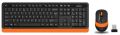 A4 TECH FG1010-TURUNCU FG1010 Kablosuz Q TR Multimedya Klavye Mouse Set