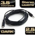 DARK 2.5m 3.5mm Stereo Ses Uzatma Kablosu DK-CB-AUEXTL250
