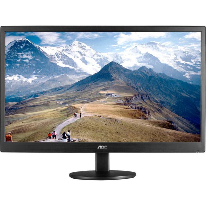 AOC E2270SWN 21,5'' 1920x1080, 5ms, 60Hz,VGA, Parlak Siyah