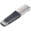 SANDISK SDIX40N-128G-GN6NE 128GB iXpand Mini USB 3.0 Siyah Metalik Gri iPhone USB Bellek