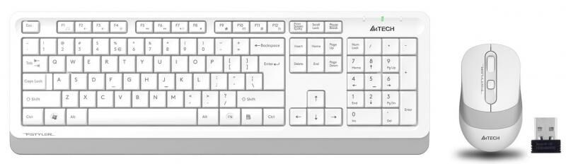 A4 TECH FG1010-BEYAZ FG1010 Kablosuz Q TR Multimedya Klavye Mouse Set