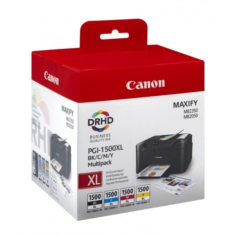CANON Yüksek Kapasiteli Siyah ve Renkli Kartuş Paketi PGI-1500XL-MULTI