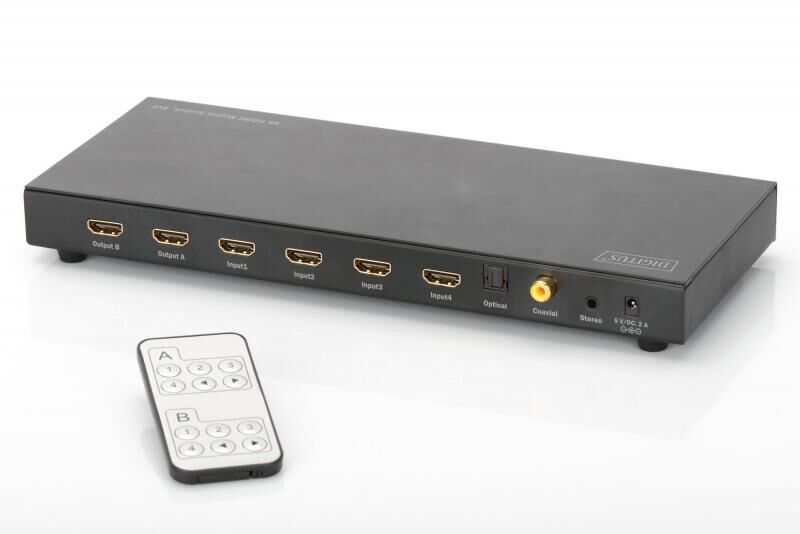 DIGITUS DS-50304 4 Giriş 2 Çıkış HDMI Matrix Switch