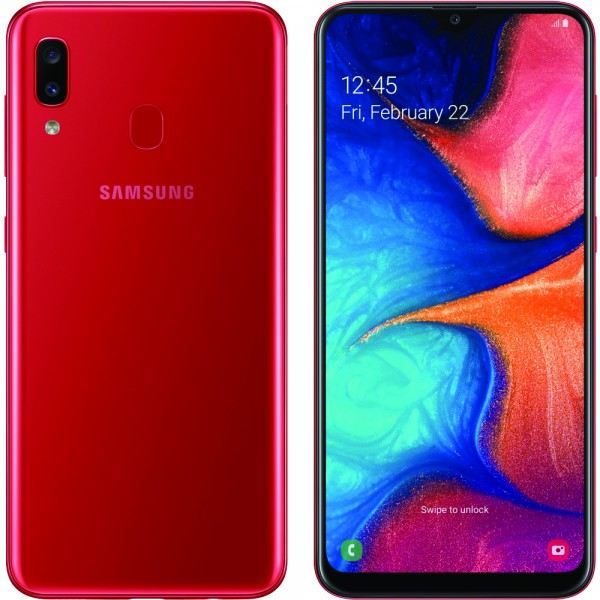 SAMSUNG A205F-32GB-RED GALAXY A20 2019 25MP 32GB 6,4'' KIRMIZI