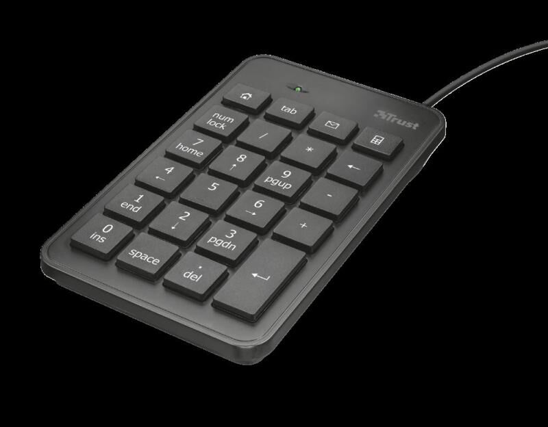 TRUST 22221 XALAS Numerik USB Kablolu Siyah Klavye