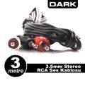DARK DK-CB-AURCAX35L300 3m 3.5mm RCA Stereo Ses Kablosu