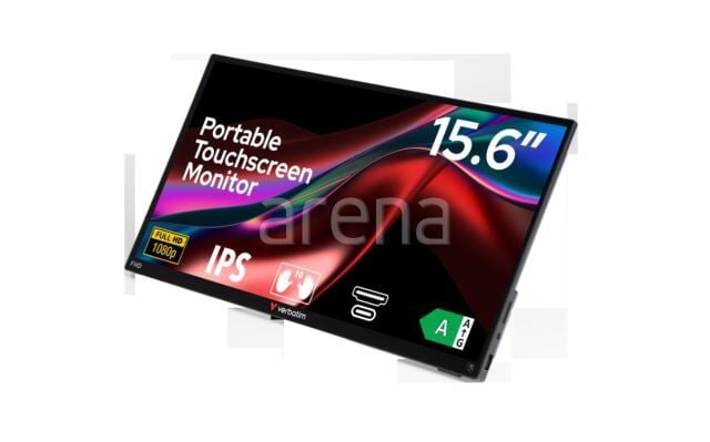 VERBATIM 49592 PMT-15 Portable Touchscreen Monitor 15.6'' Full HD 1080p Metal Housing