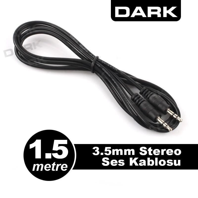 DARK 1.5M 3.5mm Stereo Ses Bağlantı Kablosu DK-CB-AUL150