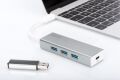 DIGITUS DA-70242 3xUSB3.0 Port 1xUSB Tip C PD Port Çoklayıcı