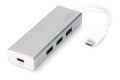 DIGITUS DA-70242 3xUSB3.0 Port 1xUSB Tip C PD Port Çoklayıcı