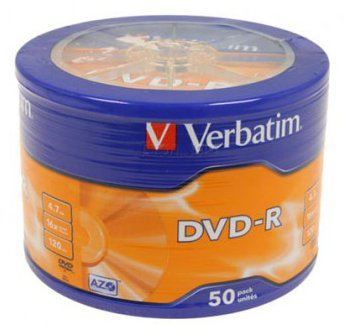 VERBATIM DVD-R 50 Adet 16x 4.7GB Mat Gümüş Yazılabilir DVD 43791