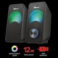 TRUST 23120 ARYS RGB 2.0 USB Led Işıklı 12W Siyah Işıklı Hoparlör Seti