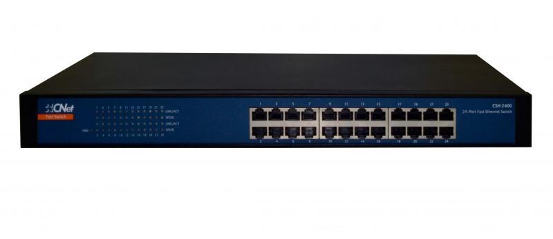CNET CSH-2400 10/100Mbps 24xPort Rackmount Fast Ethernet Switch